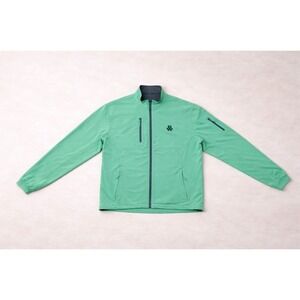 Peter Millar Element Wind Jacket Mens M Green Full Zip Lightweight Layering Golf